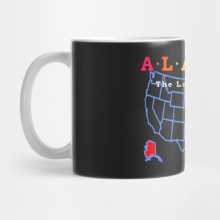 Alaska, USA. The Last Frontier (Map Version) Mug